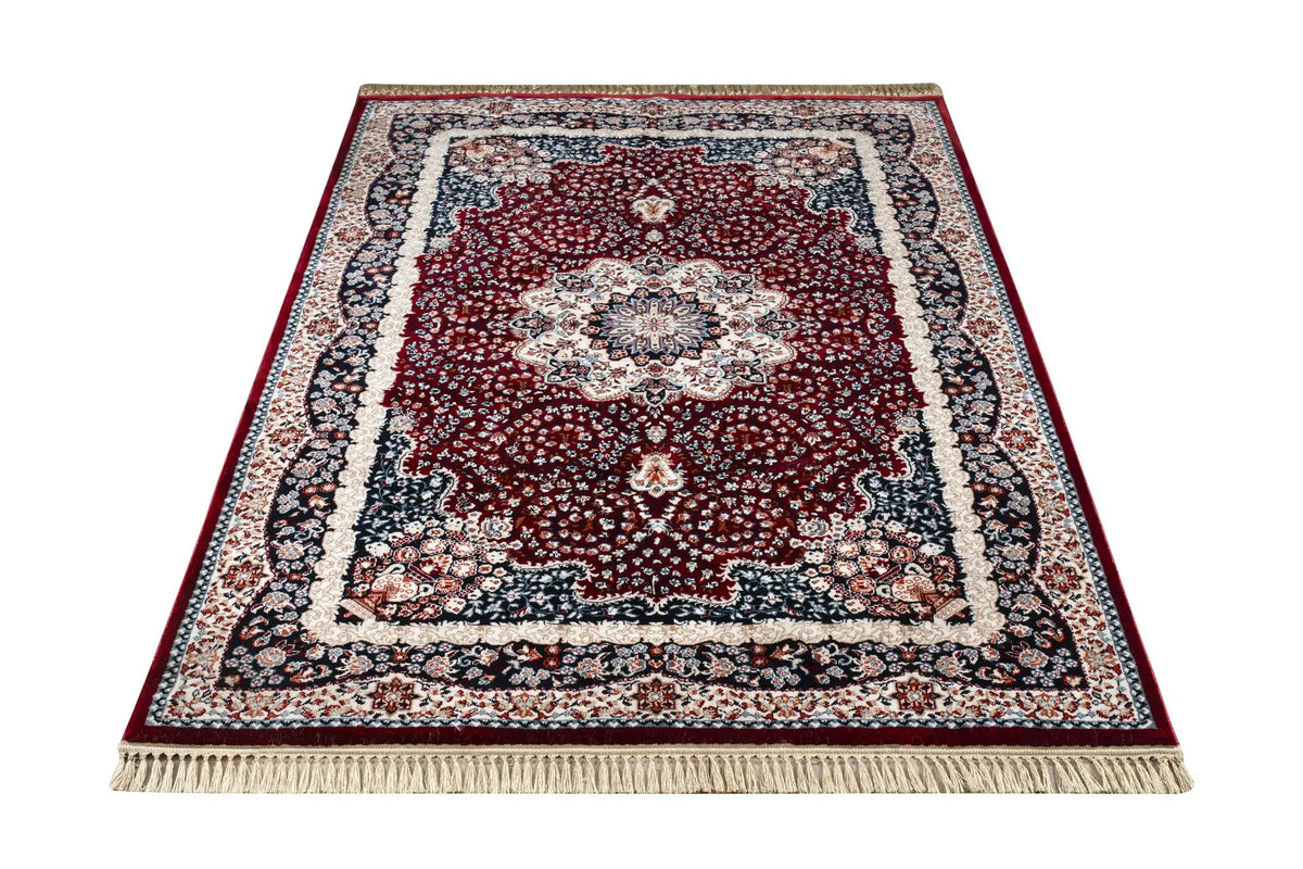 Tapis Savan - Bordeaux et bleu marine - vue du produit