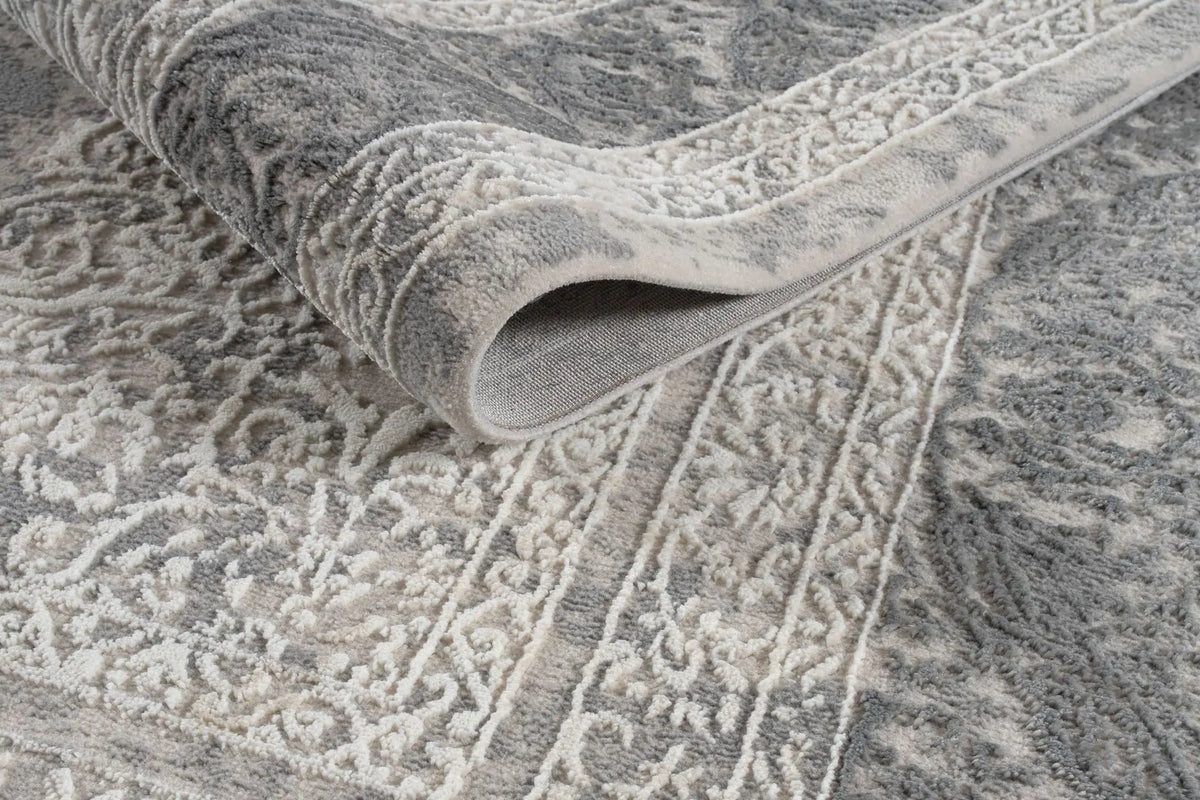 Tapis Lunea - Crème et gris - vue du produit
