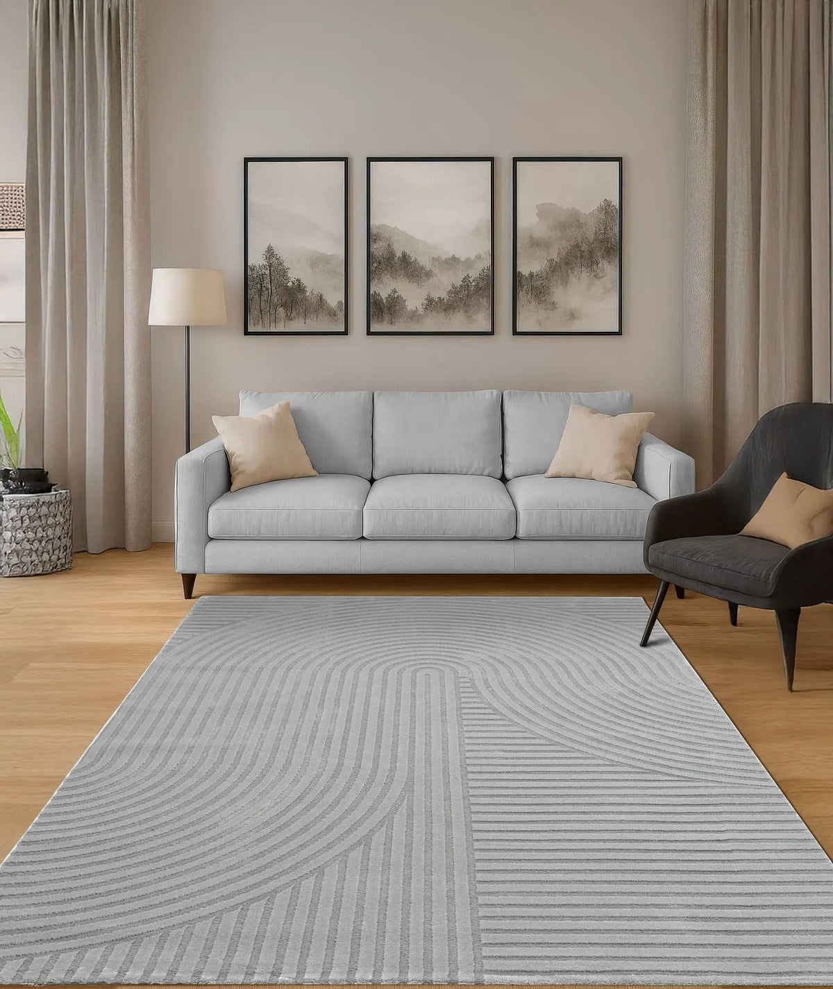 Tapis Orea - Gris - vue du produit