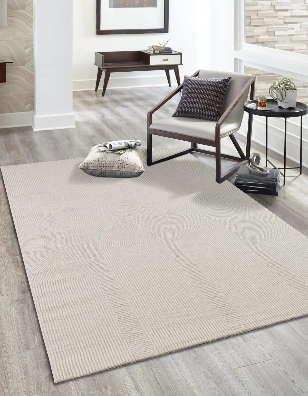 Tapis Aurel - Crème - vue du produit