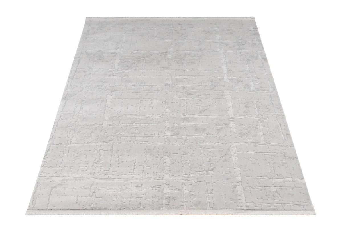 Tapis Eloa - Crème et gris clair - vue du produit