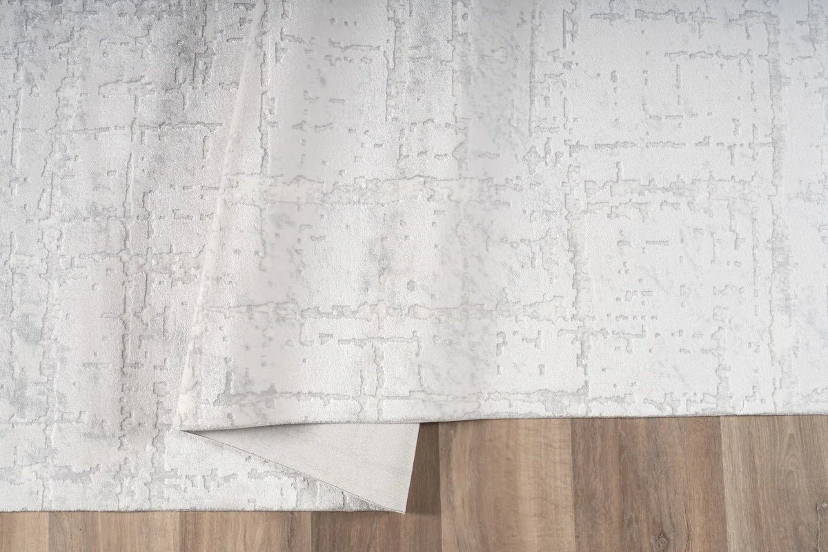 Tapis Eloa - Crème et gris clair - vue du produit
