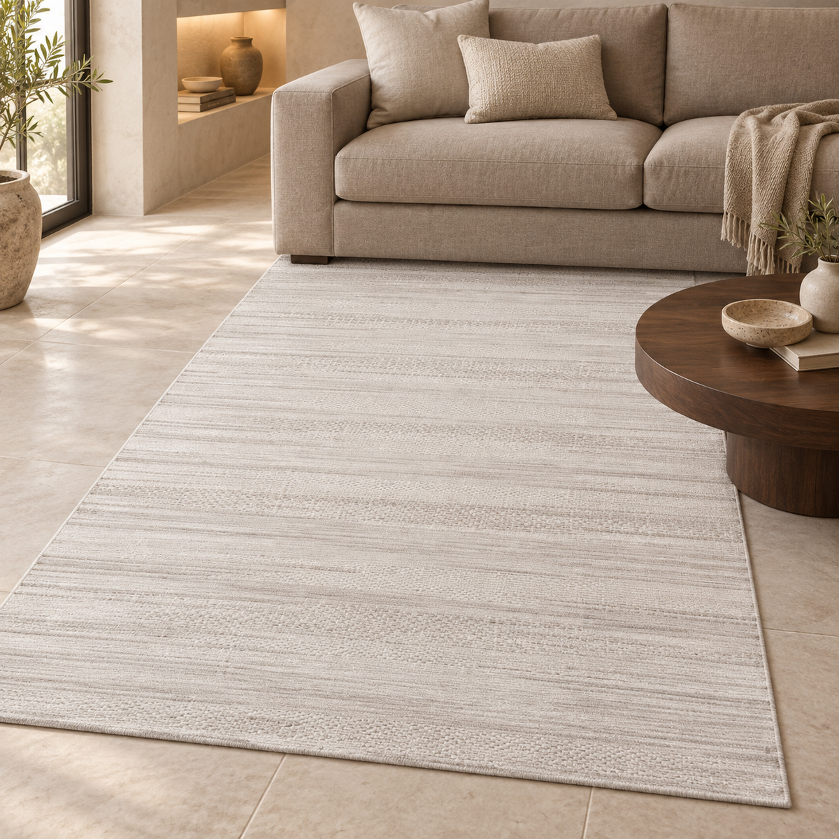 Tapis Aelis - Crème - ambiance Dizayni