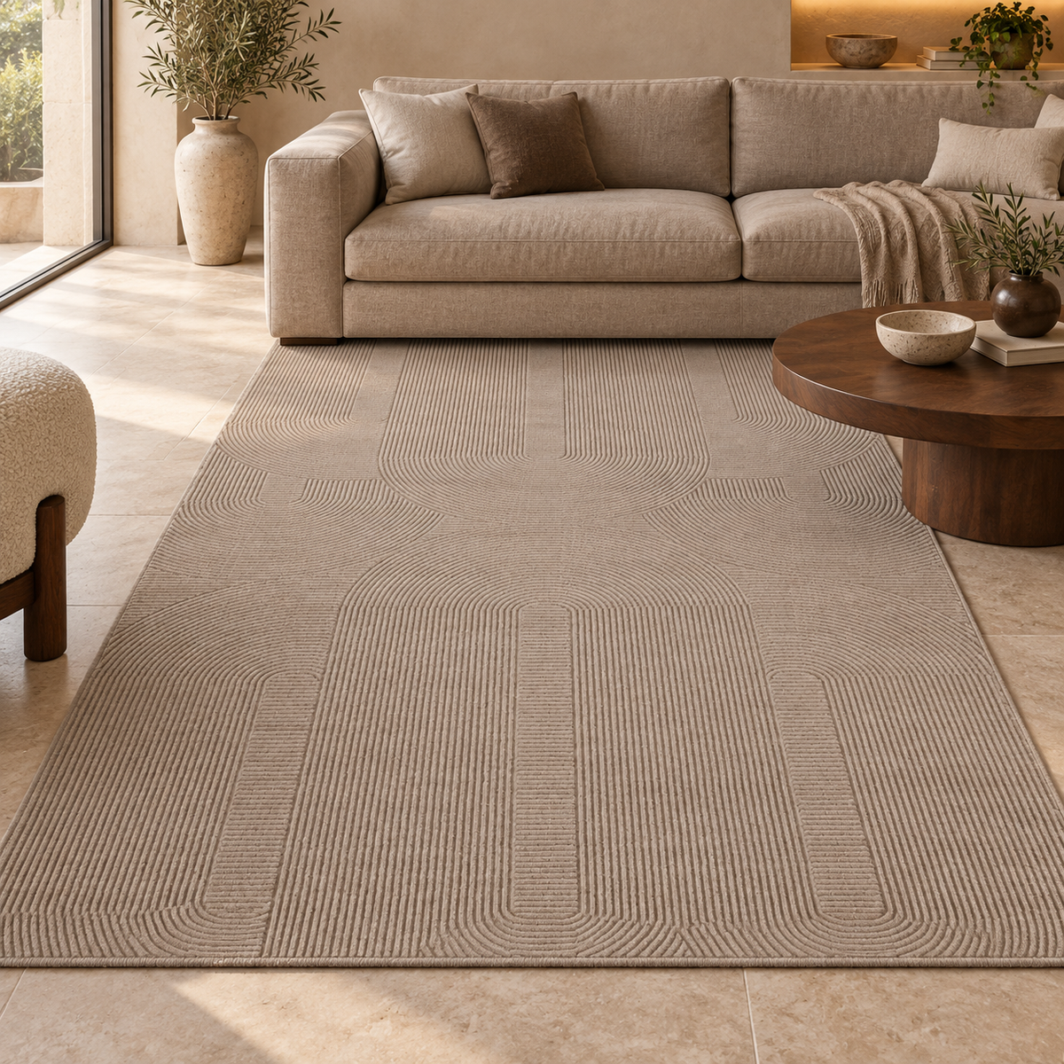 Tapis Aurel - Beige - ambiance Dizayni