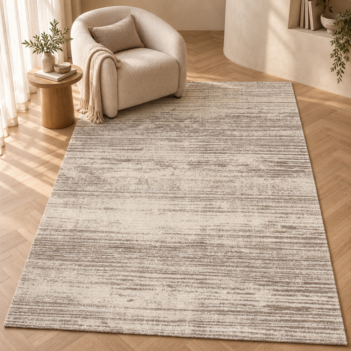 Tapis Lyra - Crème - ambiance Dizayni
