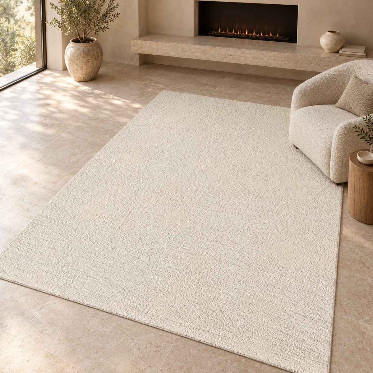 Tapis Neroli - Crème - ambiance Dizayni