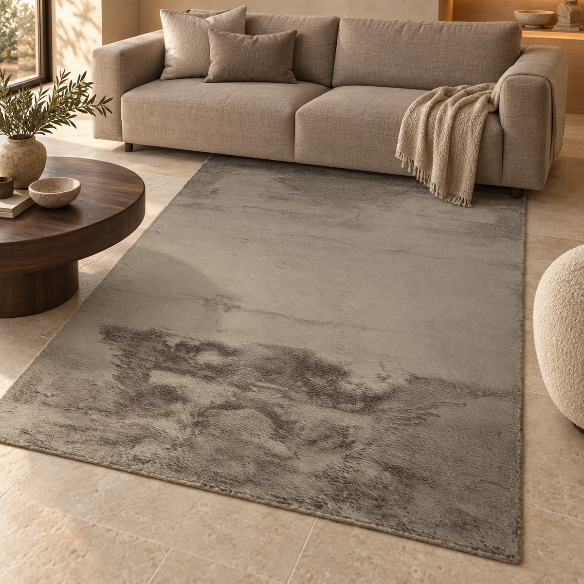 Tapis Niva - Argent - ambiance Dizayni