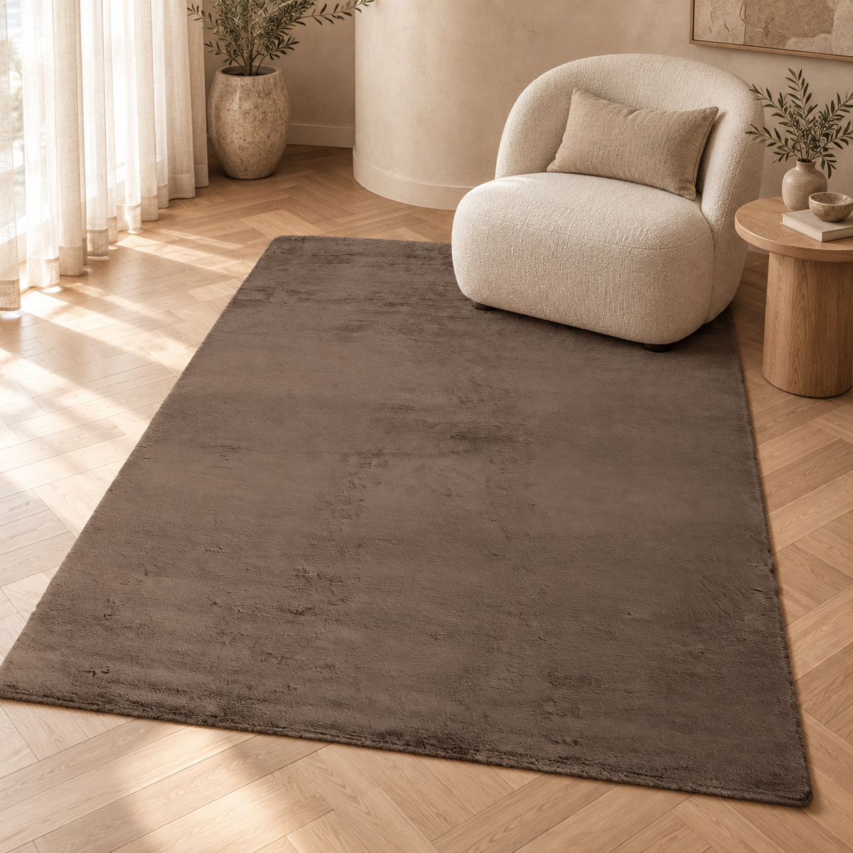 Tapis Niva - Taupe - ambiance Dizayni