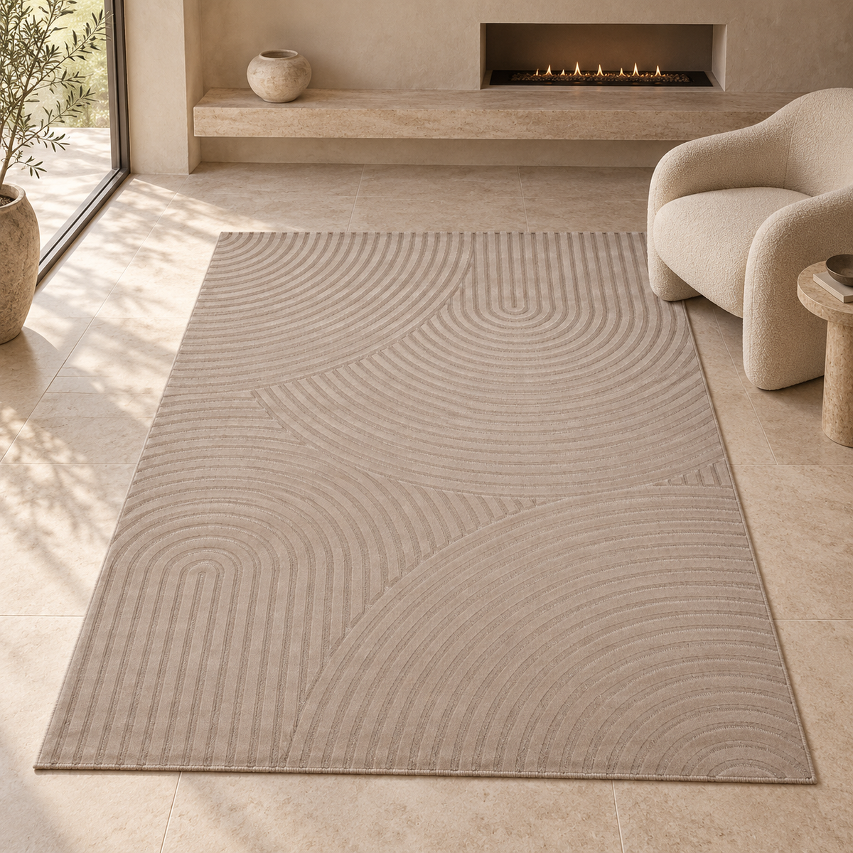 Tapis Noma - Beige - ambiance Dizayni