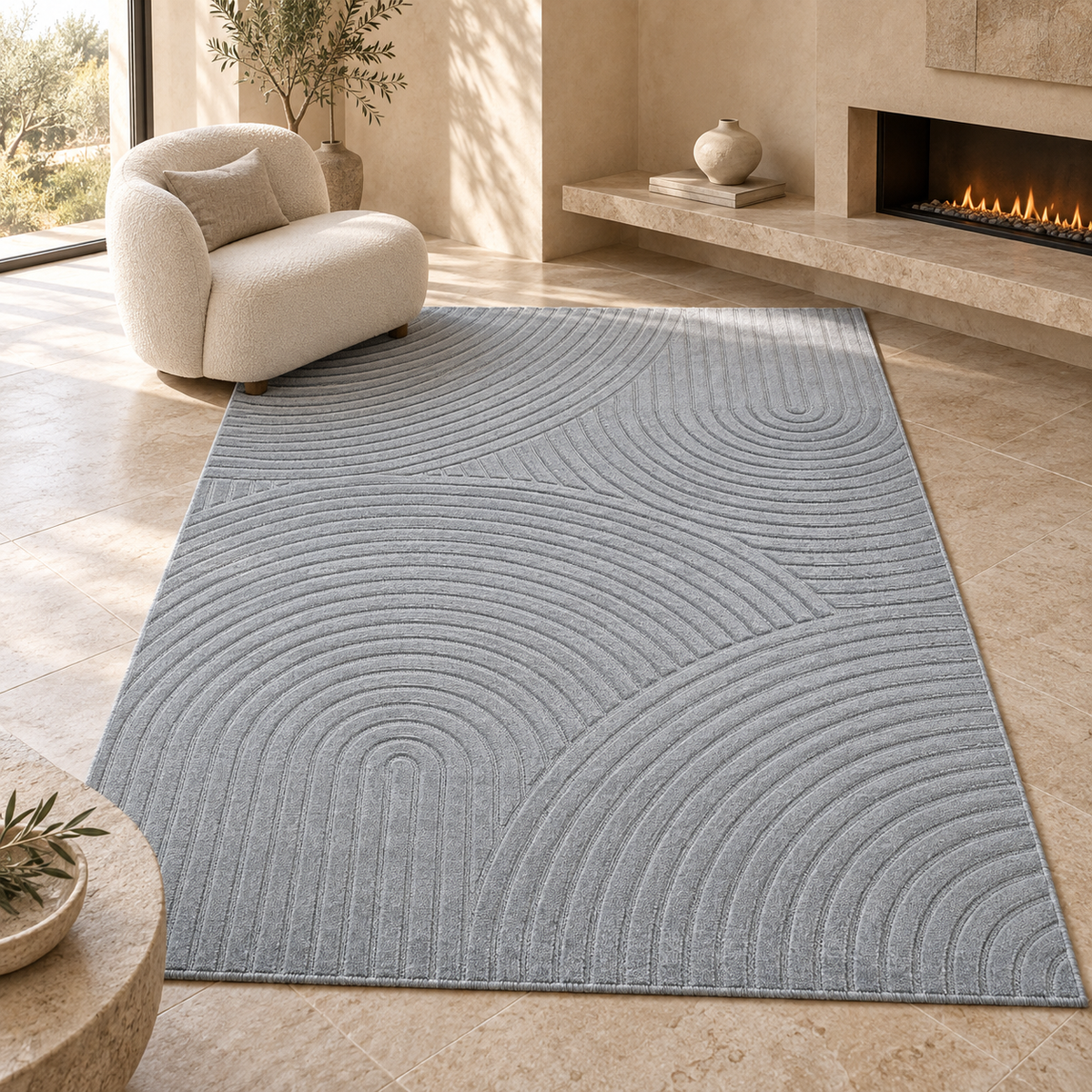 Tapis Noma - Gris clair - ambiance Dizayni