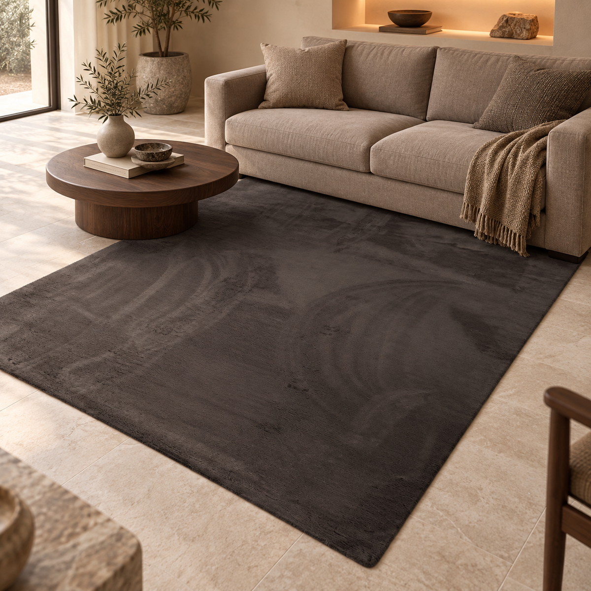 Tapis Nuvo - Gris foncé - ambiance Dizayni