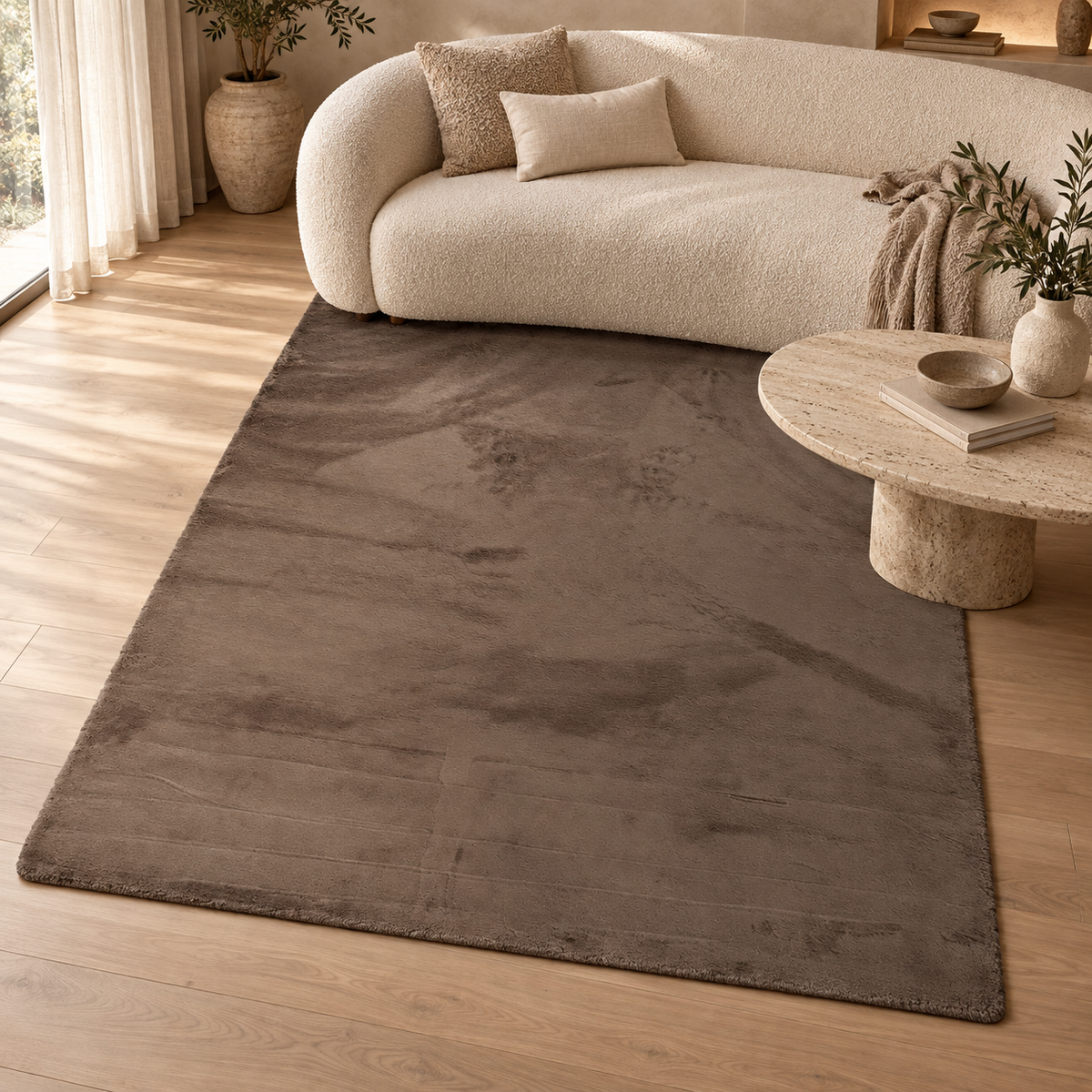 Tapis Nuvo - Taupe - ambiance Dizayni