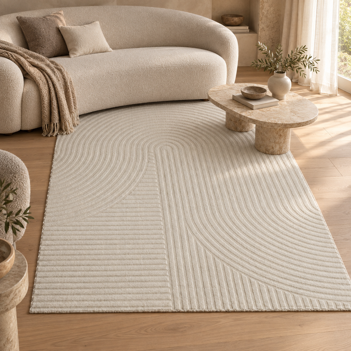Tapis Orea - Crème - ambiance Dizayni