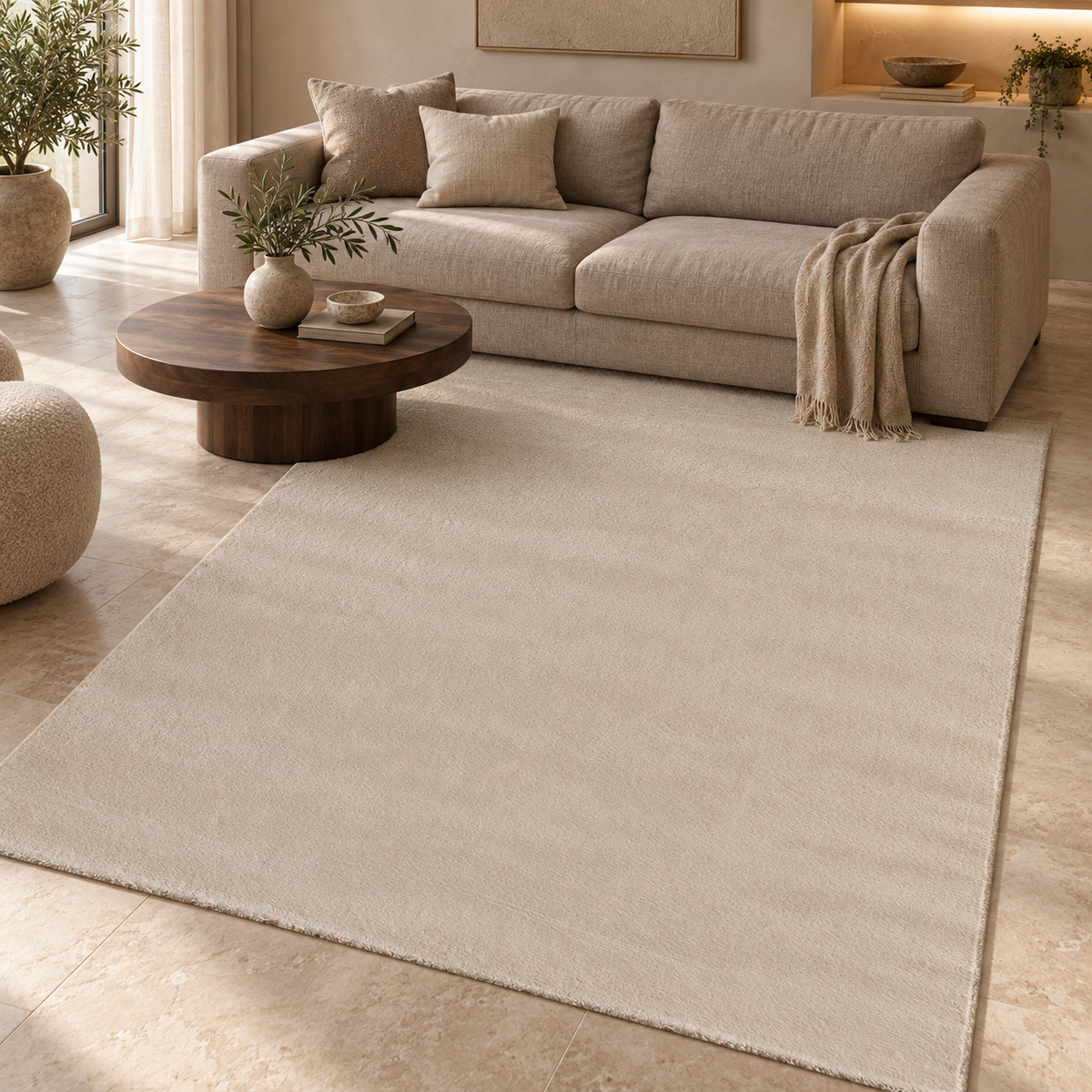 Tapis Serena - Crème - ambiance Dizayni