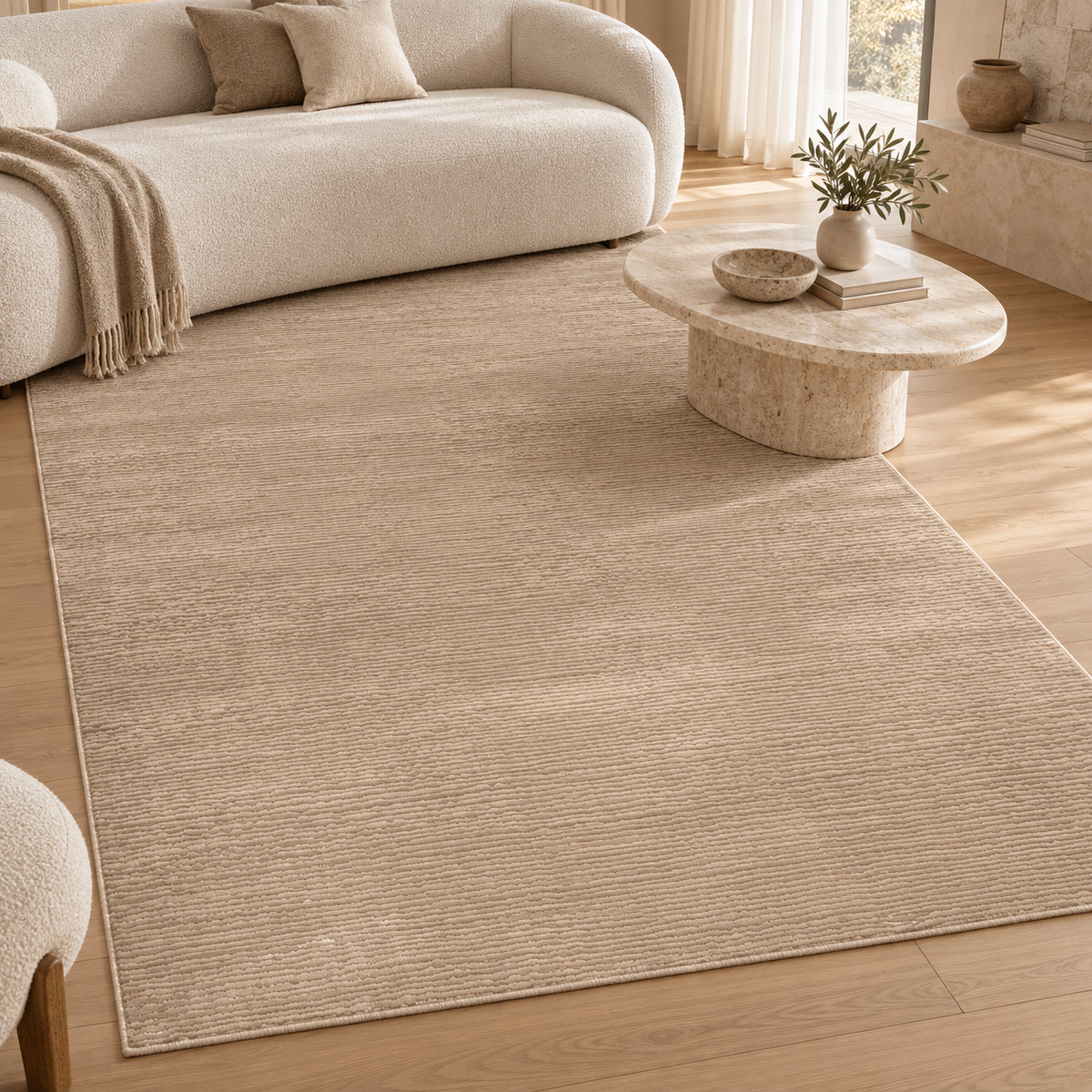 Tapis Siloa - Beige - ambiance Dizayni