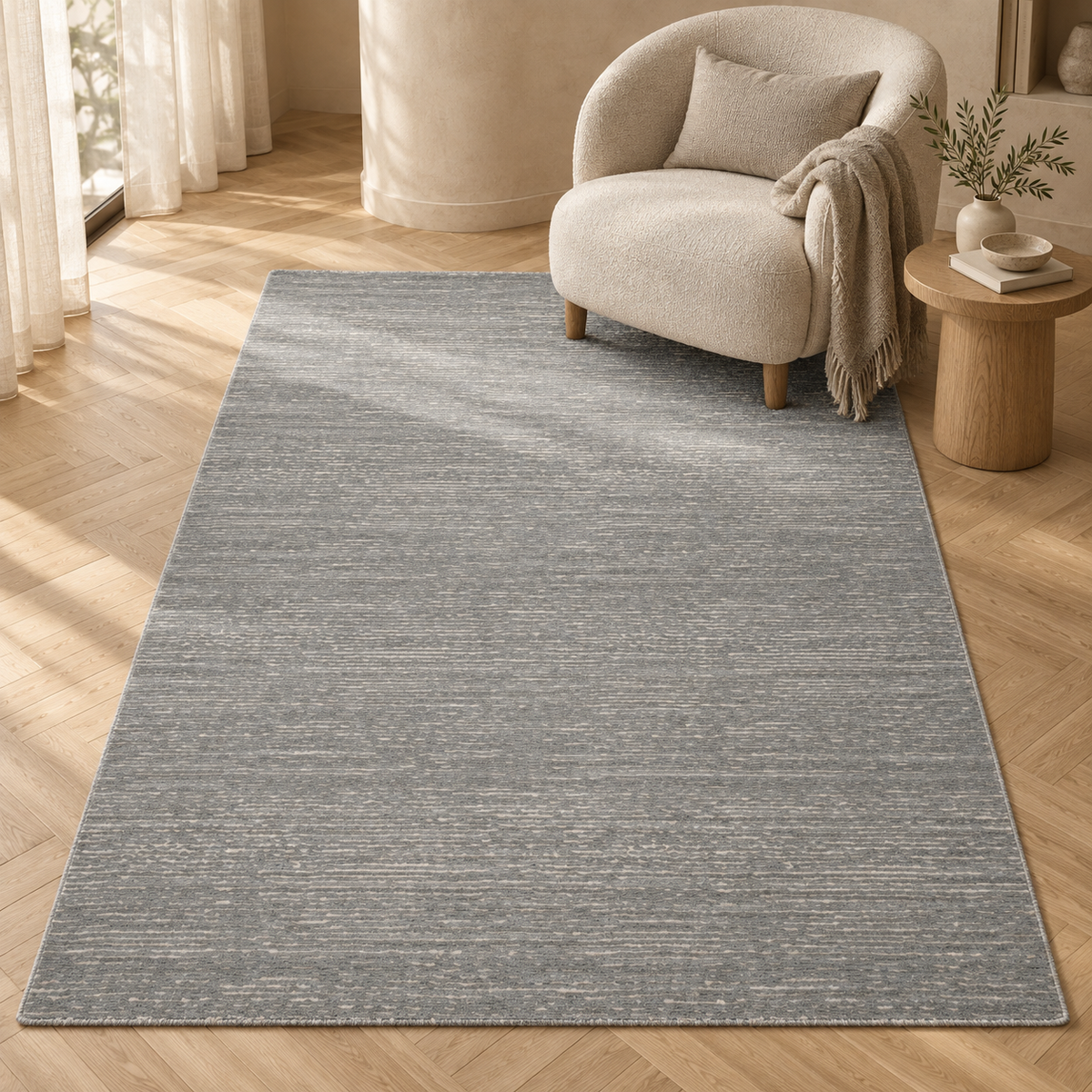Tapis Siloa - Gris - ambiance Dizayni