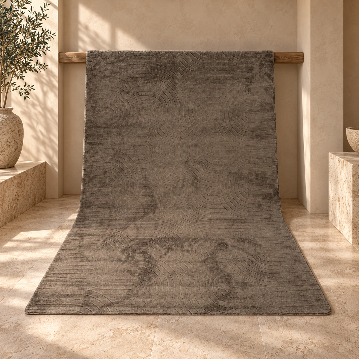 Tapis Velia - Taupe - ambiance Dizayni